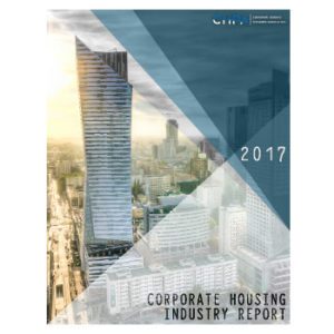 A cover of the 2 0 1 7 corporate housing industry report.