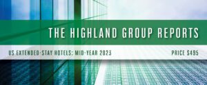 A green background with the words " the highland group hotels mid-year 2 0 2 3 ".